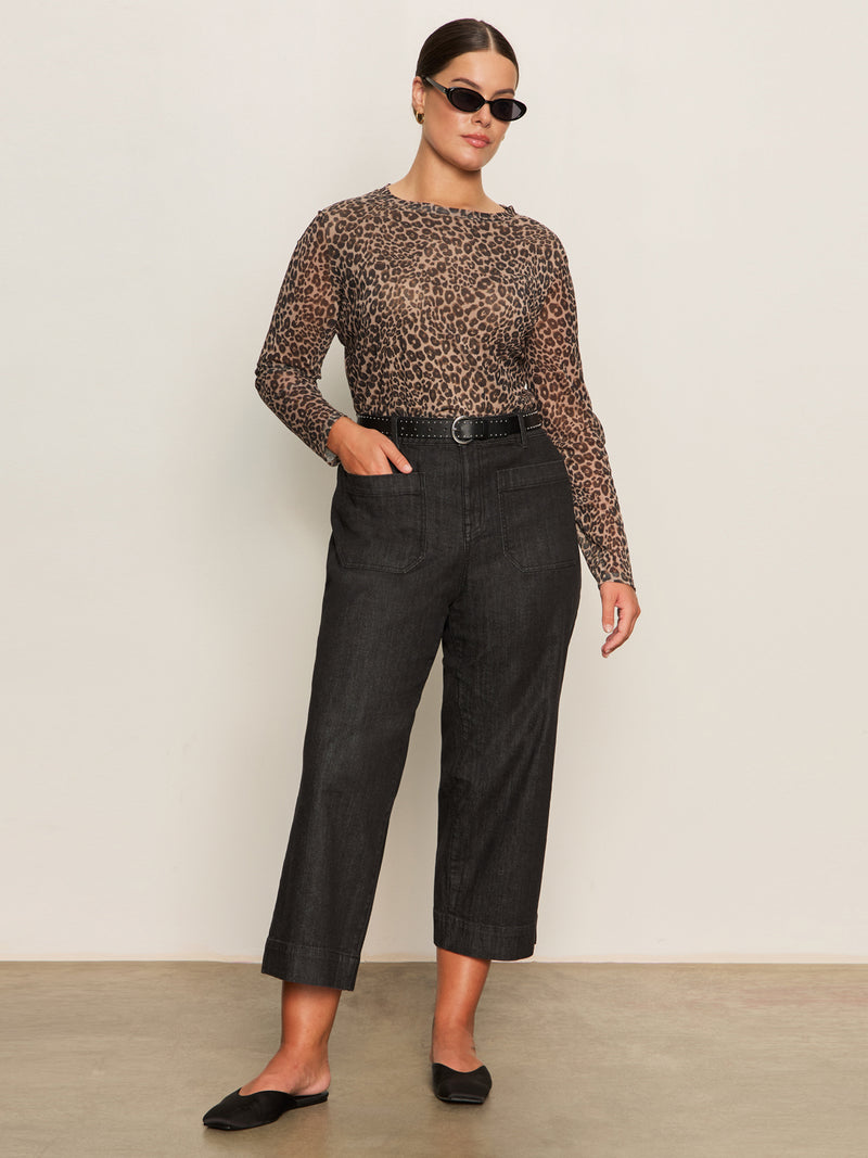 Long Sleeve Perfect Mesh Tee French Kitty Extended Sizing alt 4