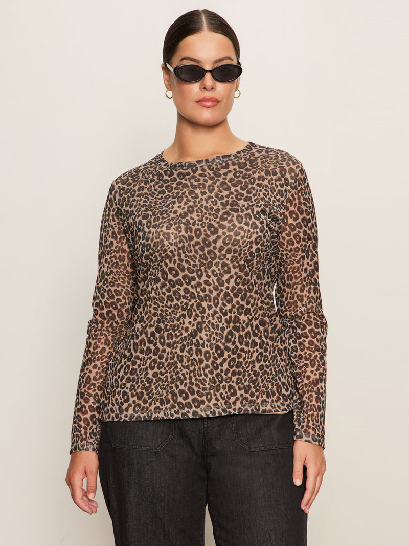Long Sleeve Perfect Mesh Tee French Kitty Extended Sizing alt 1