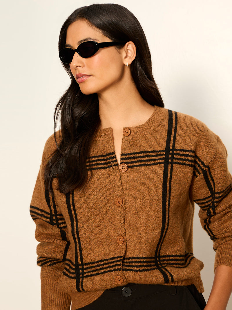 Must-Have Cardi Cocoa Powder / Black Plaid alt 3