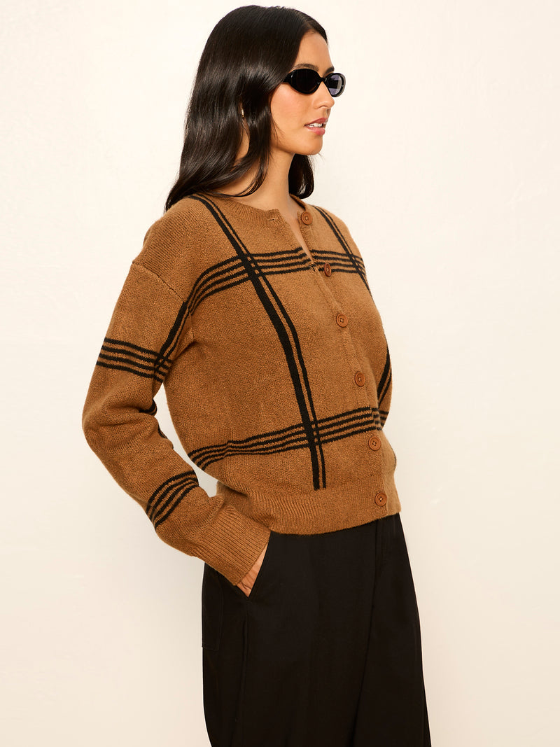 Must-Have Cardi Cocoa Powder / Black Plaid alt 1