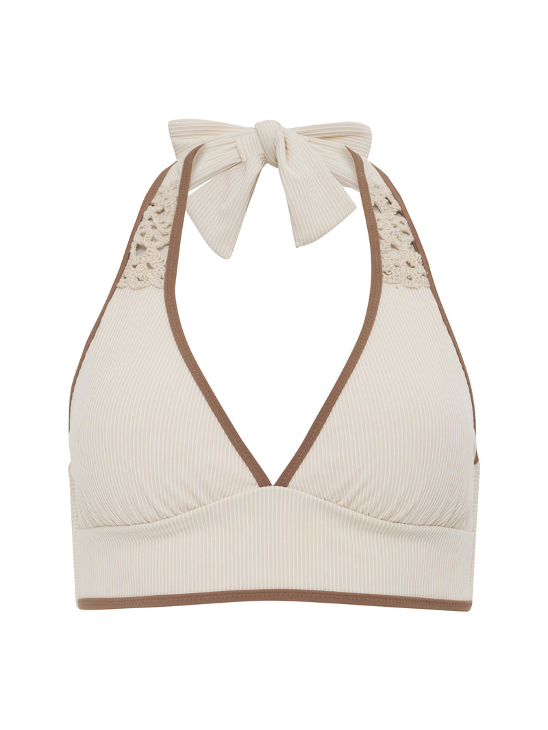 Halter Bikini Top White Sand alt 6