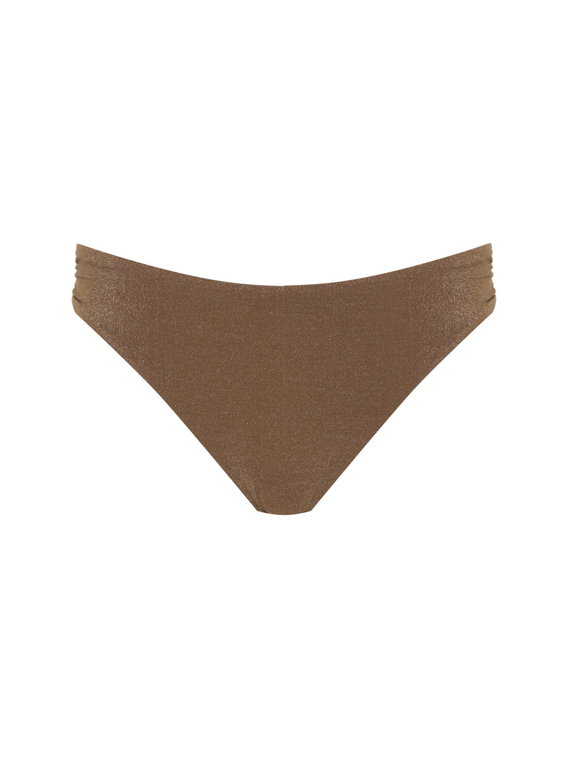Side Shirred Hipster Bikini Bottom Toasted Coconut alt 4