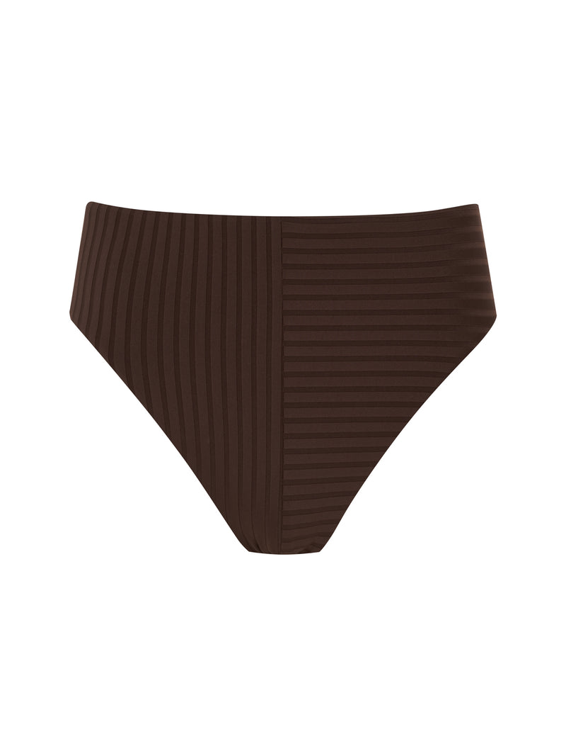High Leg High Rise Bikini Bottom Espresso alt 3