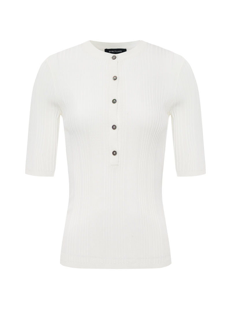 Air Of Ease Half Sleeve Tee Chalk alt 5