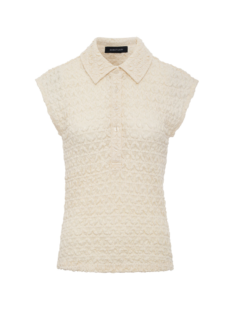 Everyday Muse Collared Tee Bone alt 6