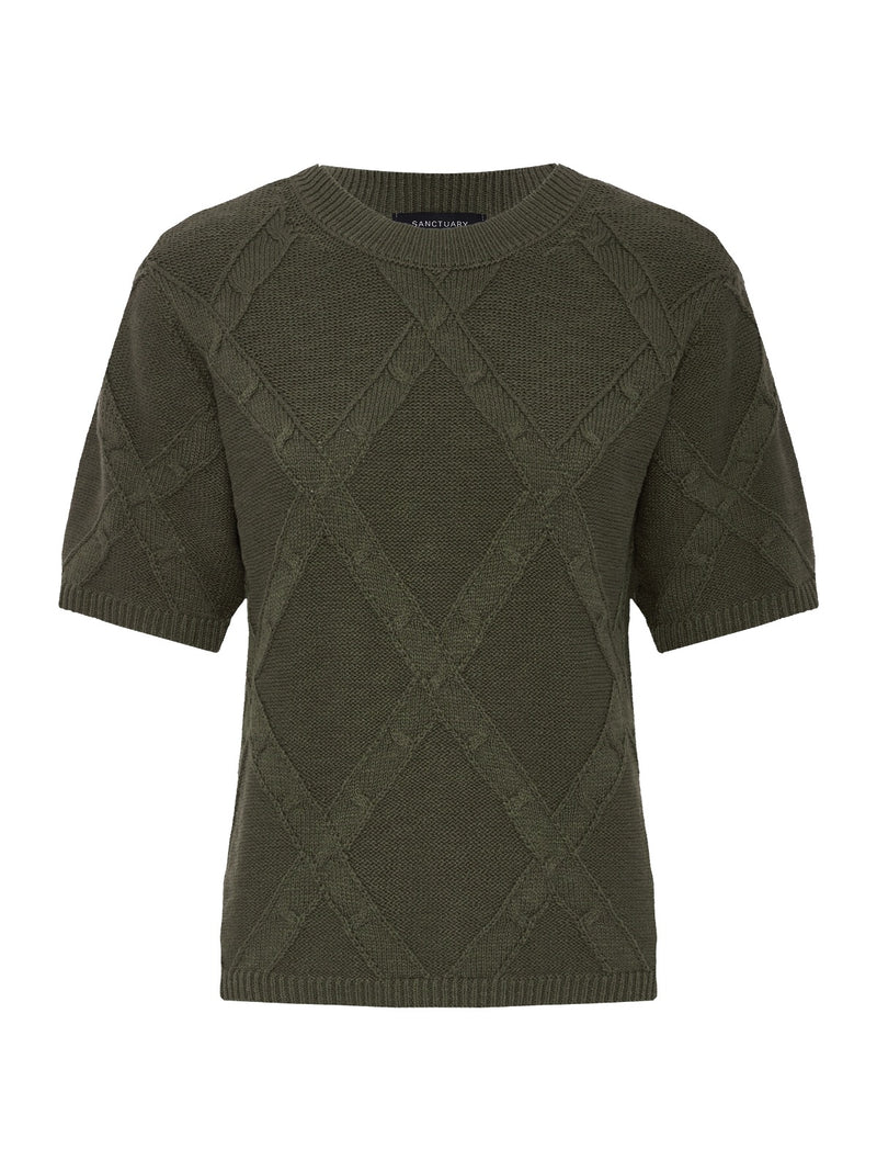 Diamond Stitch Sweater Tee Kalamata alt 6