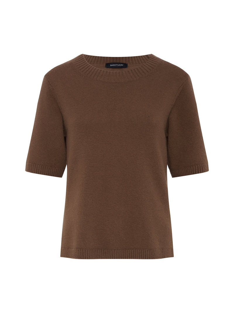 Perfect Sweater Tee Cocoa Powder Extended Sizing alt 5