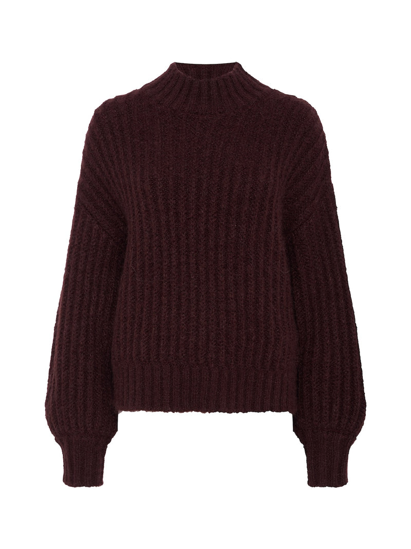 Kacy Ribbed Sweater Bordeaux alt 6