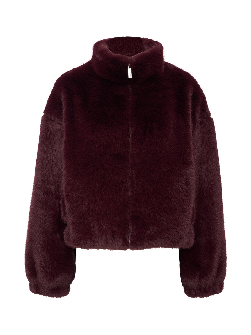 Everest Fur Bomber Bordeaux alt 6