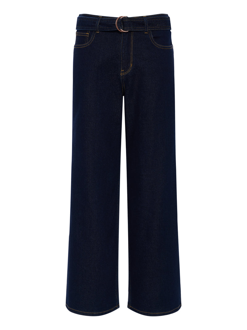 Ekara Slim Wide Crop Jean Indigo Rinse alt 4