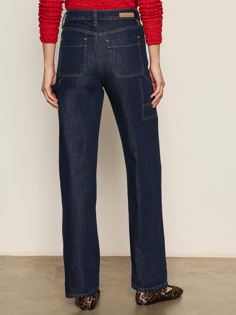 Soleil 90's Straight Jean Indigo Dark Raw Rinse alt 4