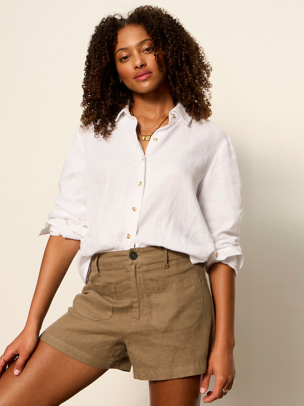 linen dress shorts Marine Layer Linen Drawstring Short Chocolate / XS