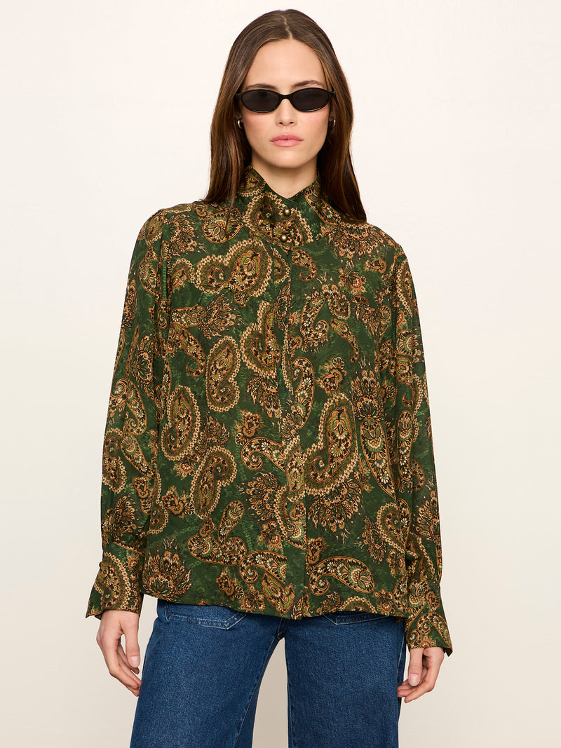 Uma High Neck Silk Shirt Decoratif alt 1
