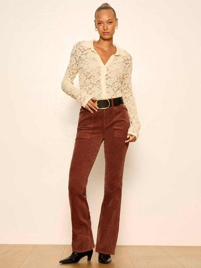 Play Date Corduroy Bootcut Pant Burnt Cocoa alt 5