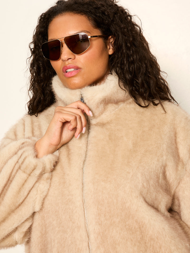 Everest Fur Bomber Arctic Hare Extended Sizing alt 3