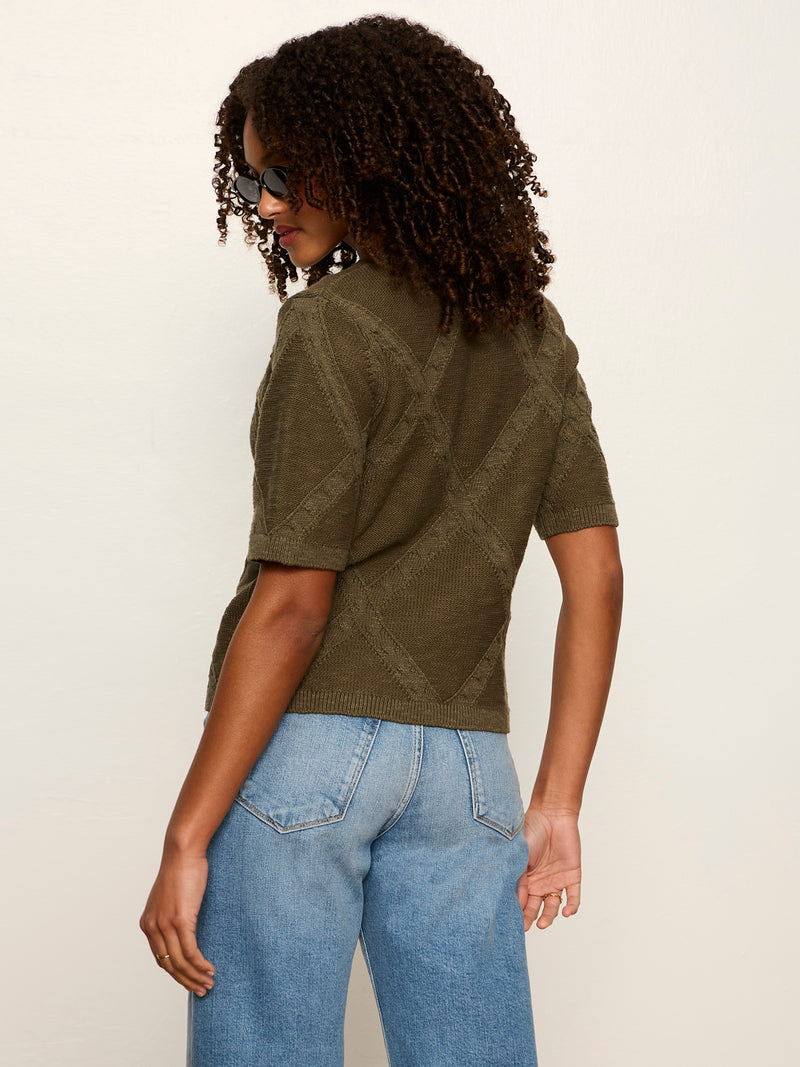 Diamond Stitch Sweater Tee Kalamata Petite Sizing alt 3