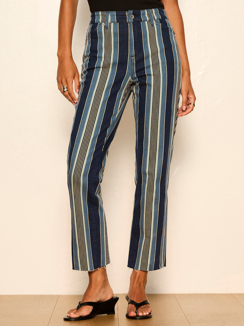 Celeste 90's Straight Crop Jean Pier Stripe alt 1