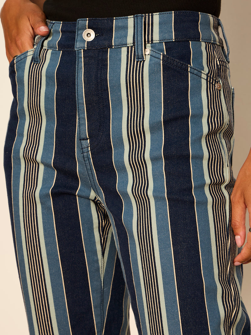 Celeste 90's Straight Crop Jean Pier Stripe alt 4