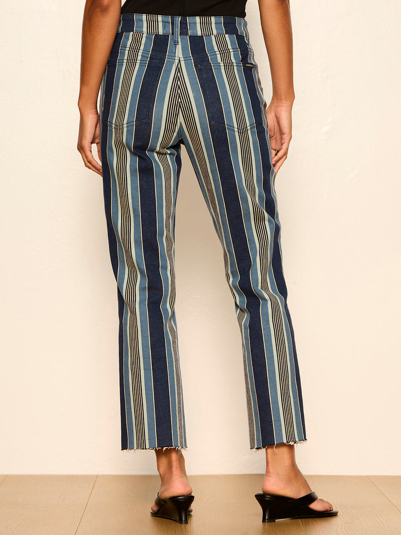 Celeste 90's Straight Crop Jean Pier Stripe alt 2