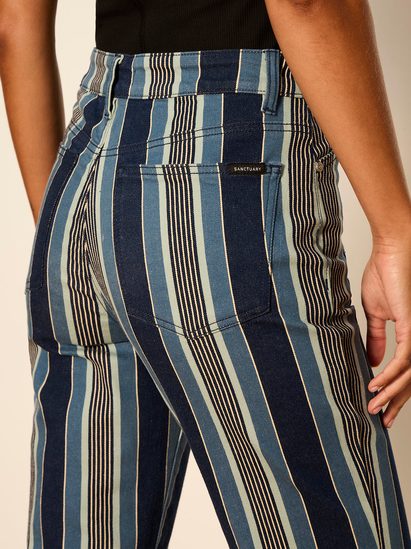 Celeste 90's Straight Crop Jean Pier Stripe alt 5