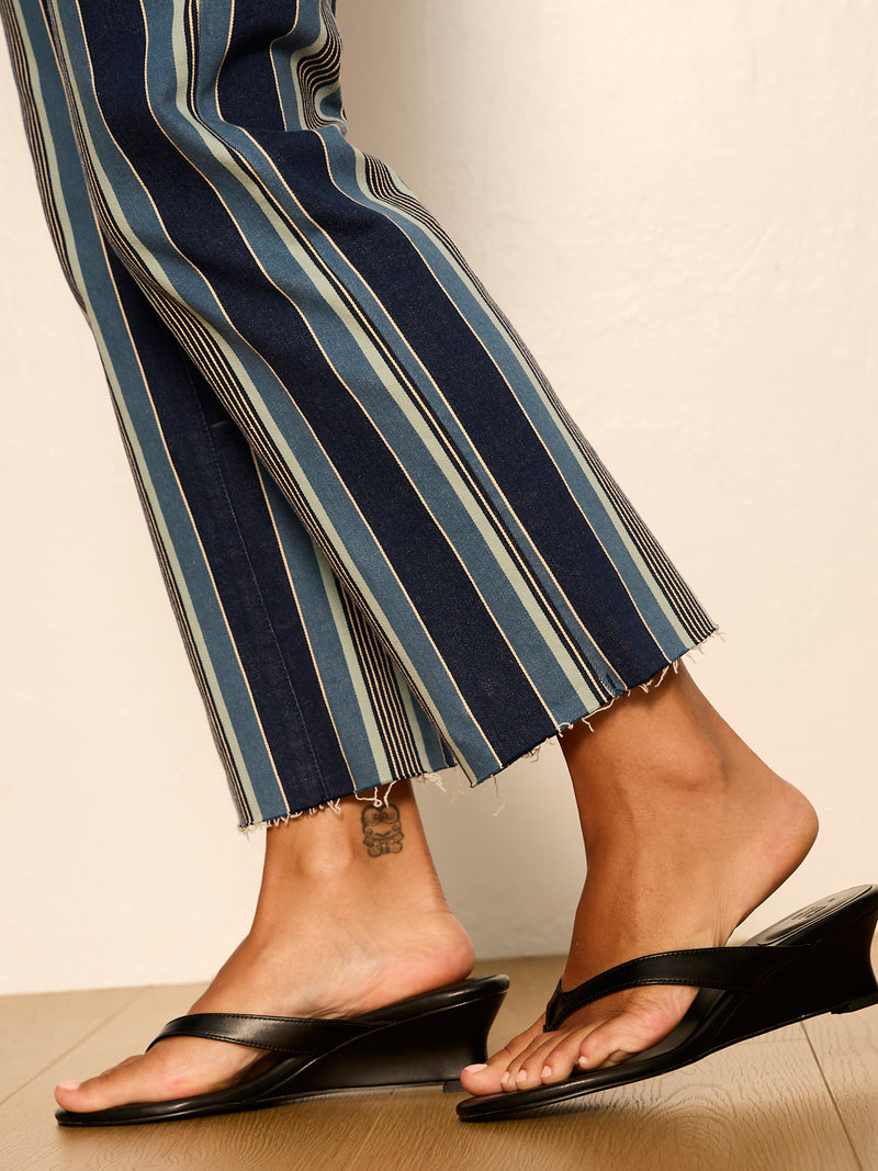 Celeste 90's Straight Crop Jean Pier Stripe alt 6