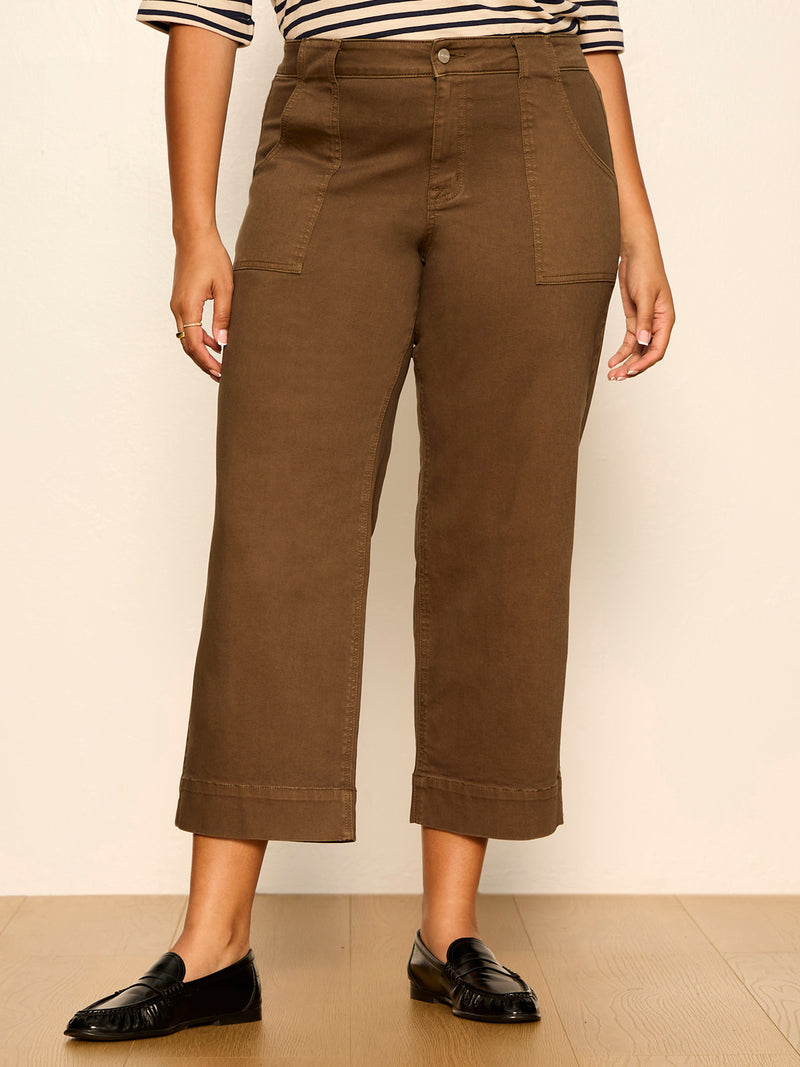 Insider Crop Pant Forage Green Extended Sizing alt 1
