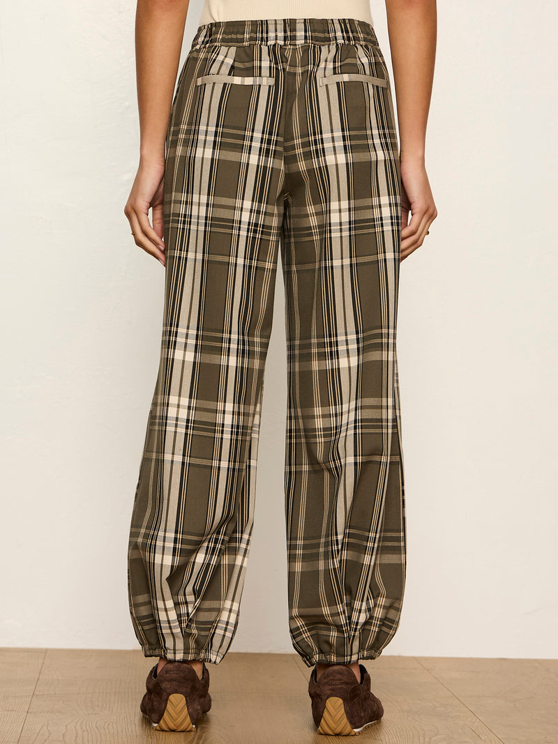 Micro Balloon Pant Linden Plaid Petite Sizing alt 2