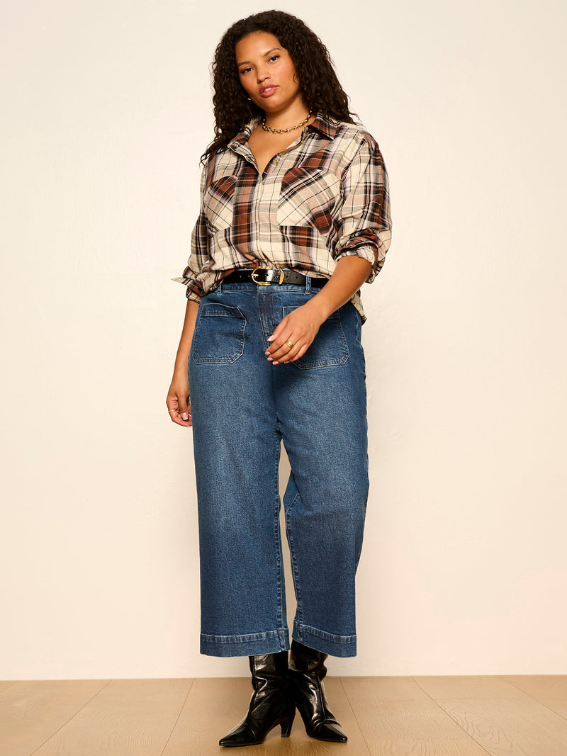The City Plaid Shirt Haze Plaid Extended Sizing alt 5
