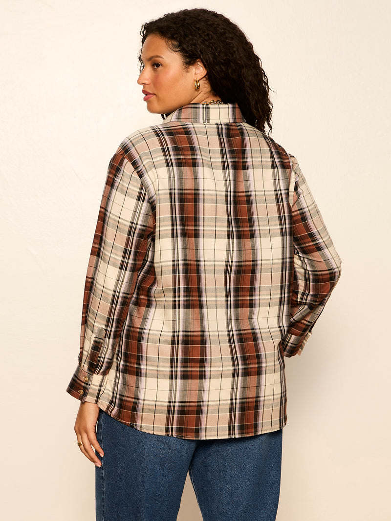 The City Plaid Shirt Haze Plaid Extended Sizing alt 3