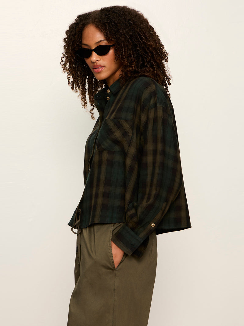 The Autumn Edit Flannel Top Forest Plaid alt 2