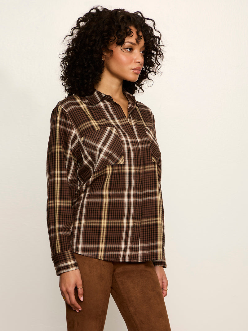 The City Plaid Shirt Burnt Cocoa Plaid alt 4