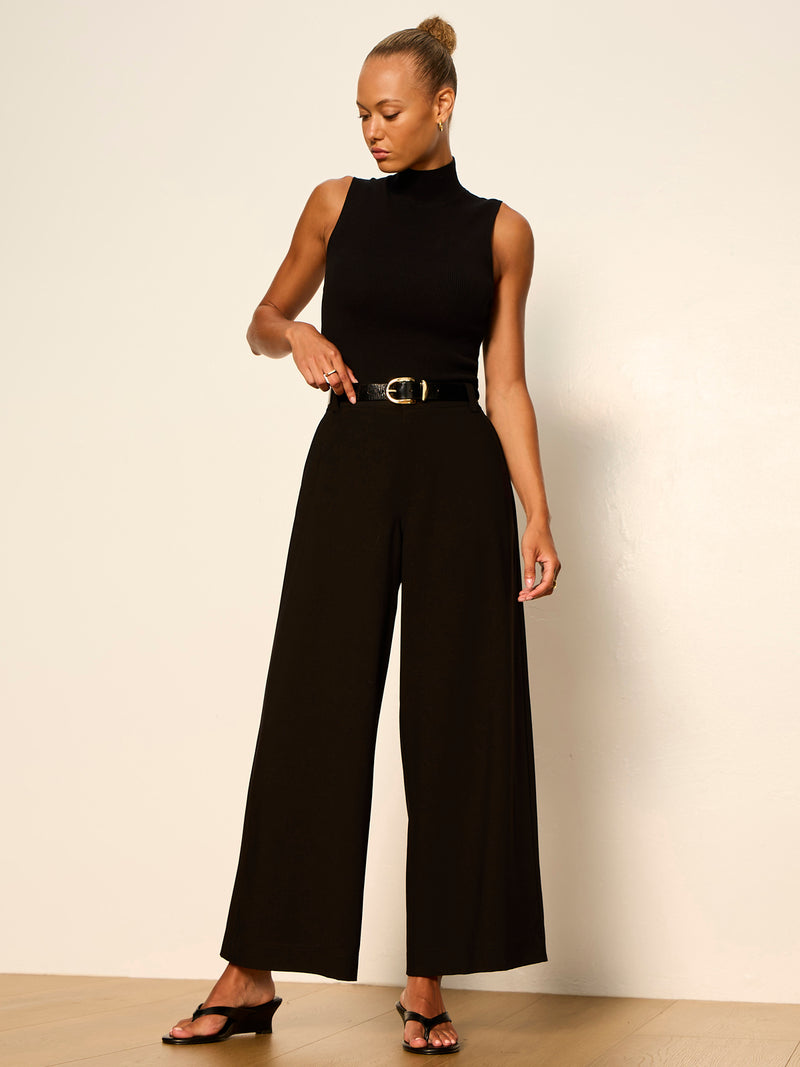 Reese Wide Leg Trouser Black alt 5