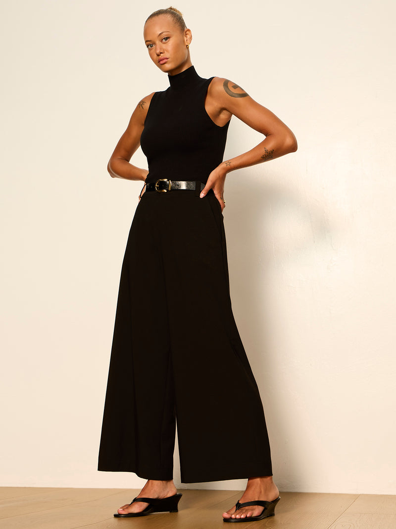 Reese Wide Leg Trouser Black alt 6