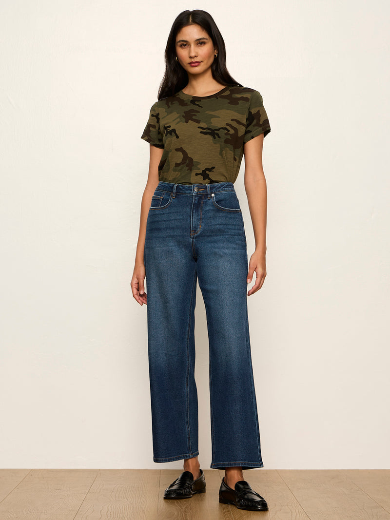 Ekara Crop Jean Dark Wash alt 1