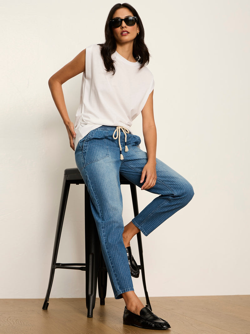 Stella Soft Barrel Jean Railroad Stripe alt 6