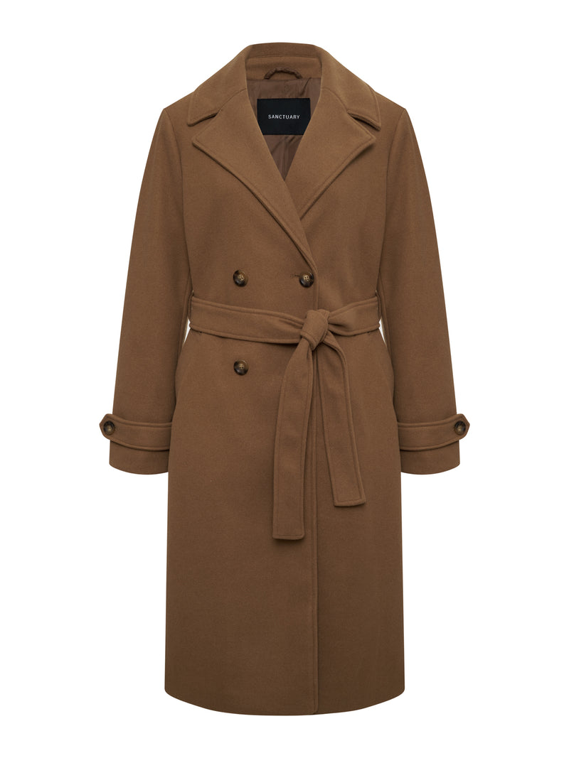 Aria Wrap Coat Camel alt 6
