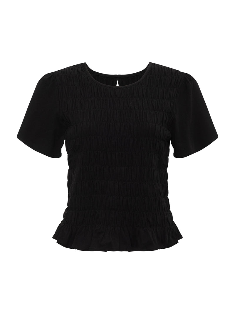Better Together Smocked Top Black alt 5