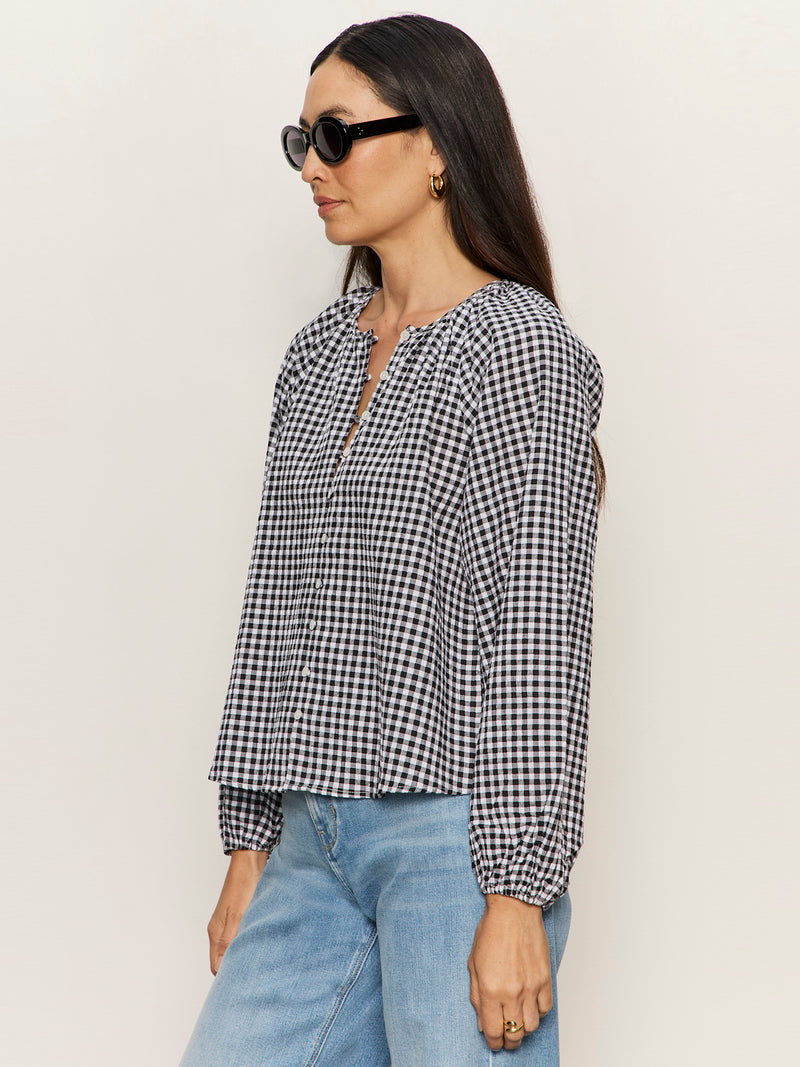 Perfect Gingham Button Blouse Picnic alt 1