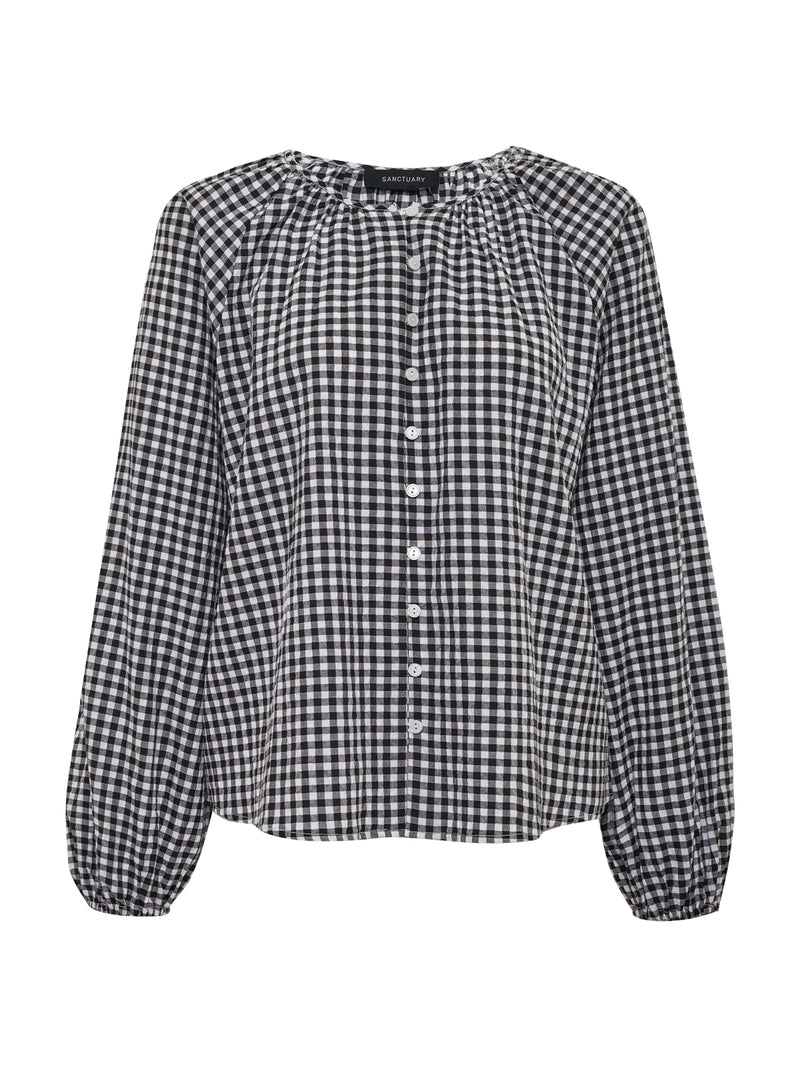 Perfect Gingham Button Blouse Picnic alt 5