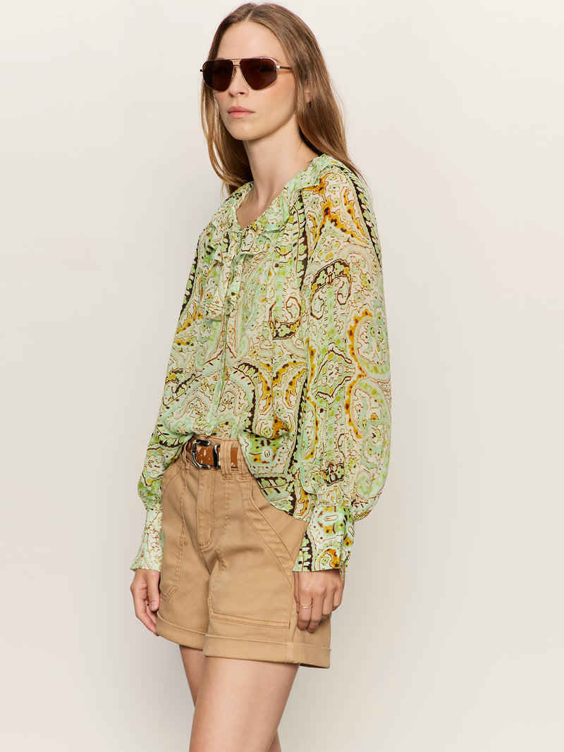 Sheer Elegance Volume Blouse Verde Boheme alt 2