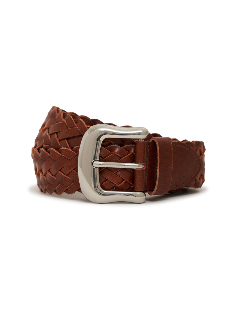 Braided Rowan Belt Black Coffee