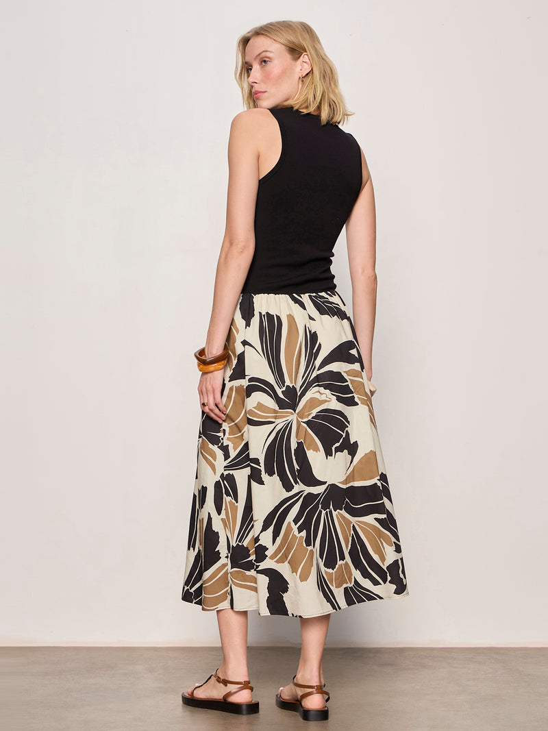Sandbar Mix Media Midi Dress Lotus with Black alt 2