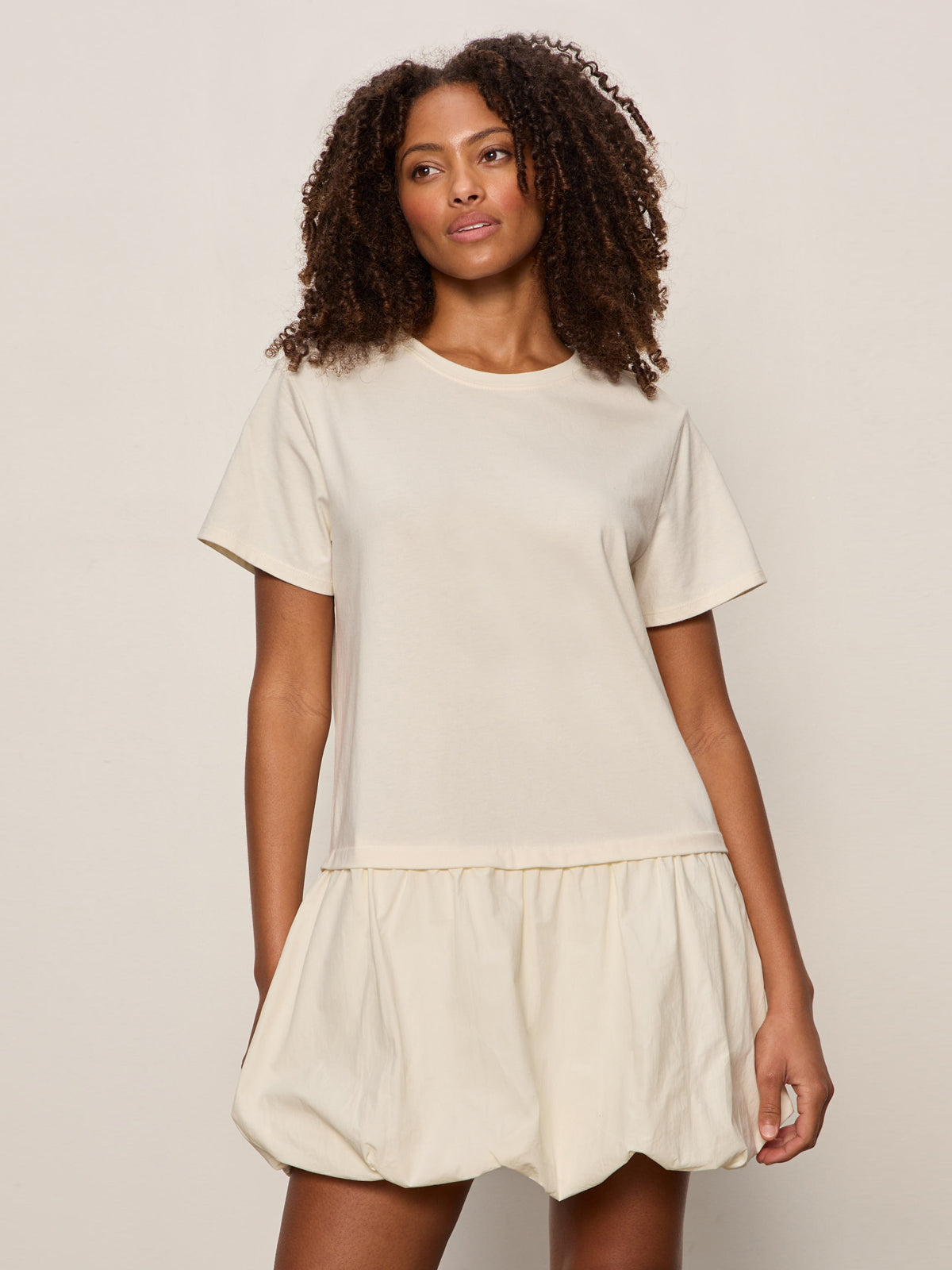 Women's For Keeps Bubble T-Shirt Dress Collagen, Size Large, 100% Cotton | Sanctuary Women's For Keeps Bubble T-Shirt Dress Collagen, Size Large, 100% Cotton | Sanctuary