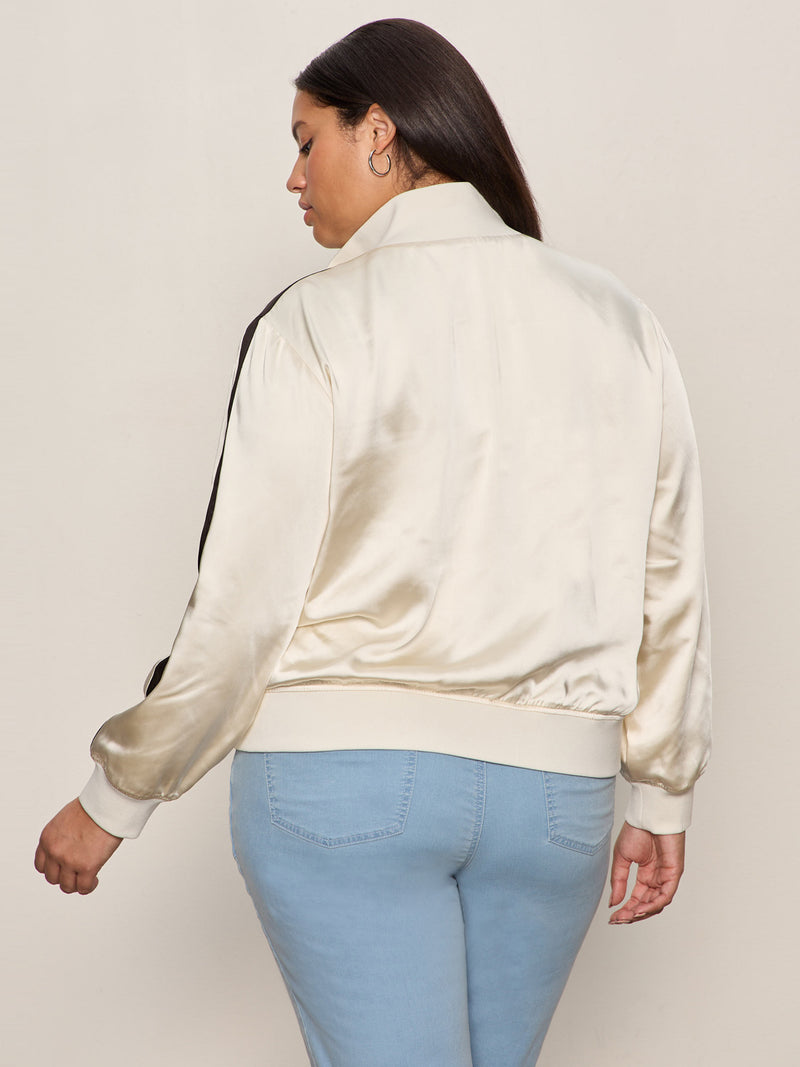 Satin Track Jacket Collagen Extended Sizing alt 1