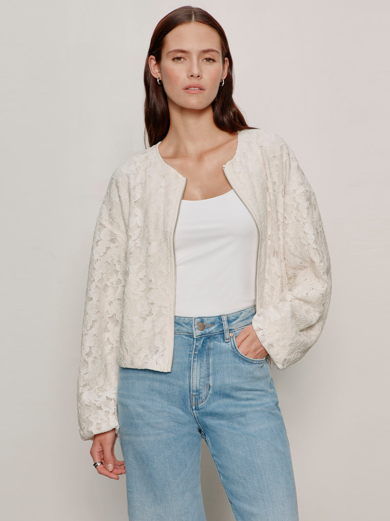 Leila Lace Jacket Collagen