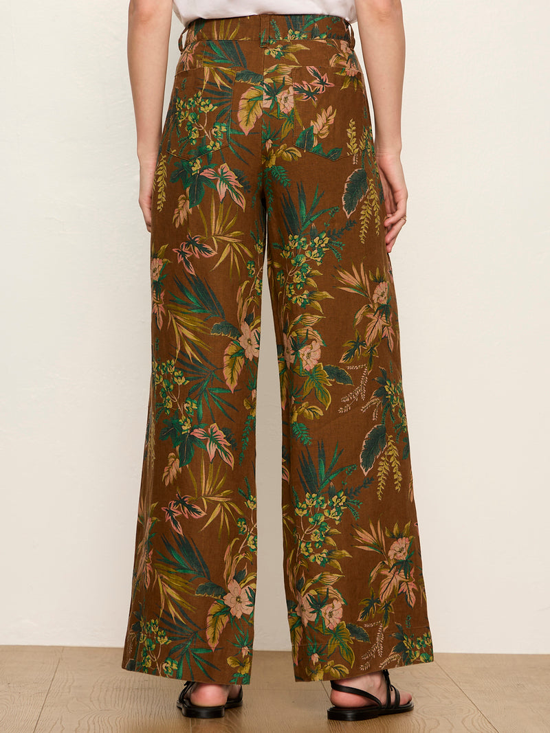 The Linen Marine Wide Leg Pant Vintage Ivy alt 1