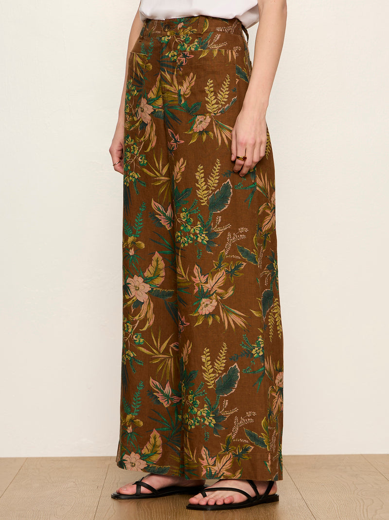 The Linen Marine Wide Leg Pant Vintage Ivy alt 2