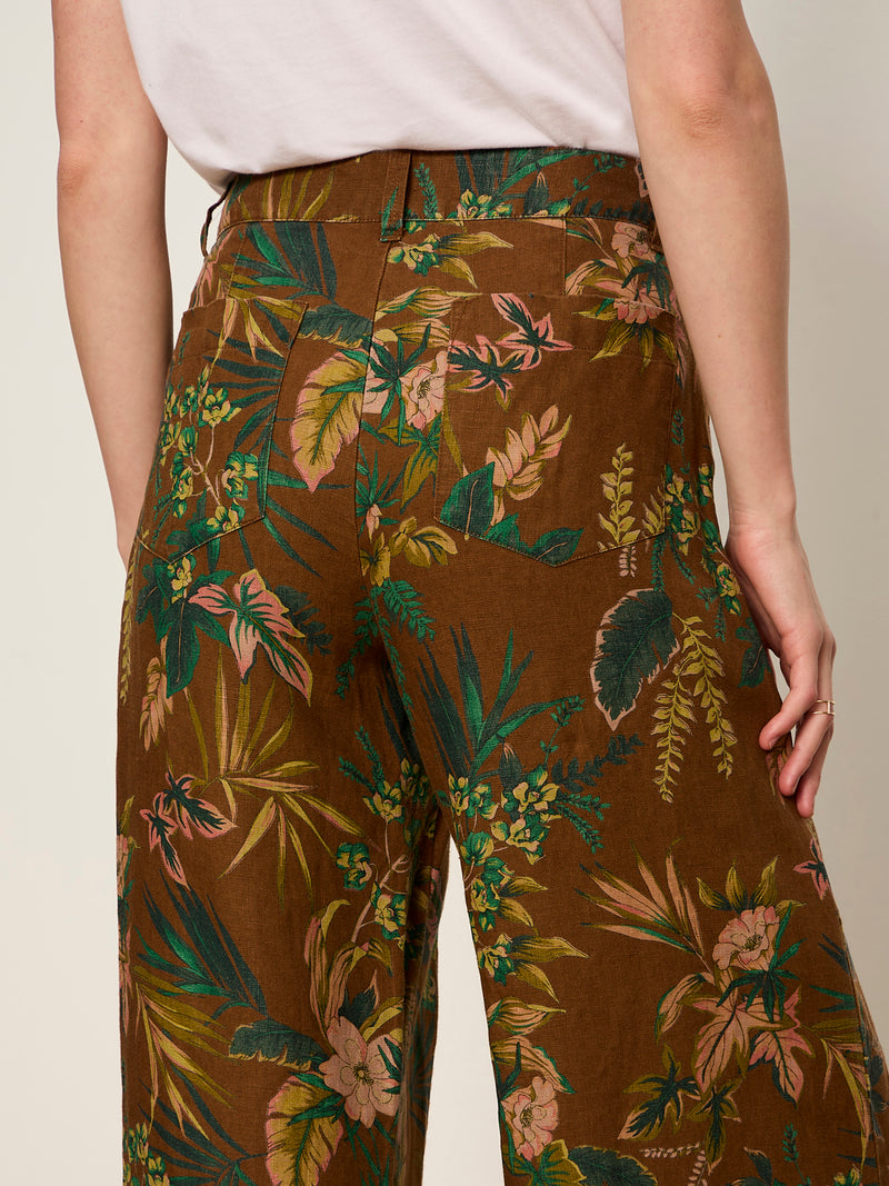 The Linen Marine Wide Leg Pant Vintage Ivy alt 4