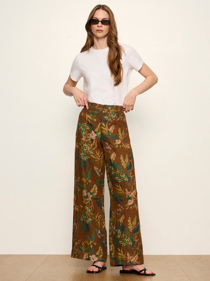The Linen Marine Wide Leg Pant Vintage Ivy alt 5