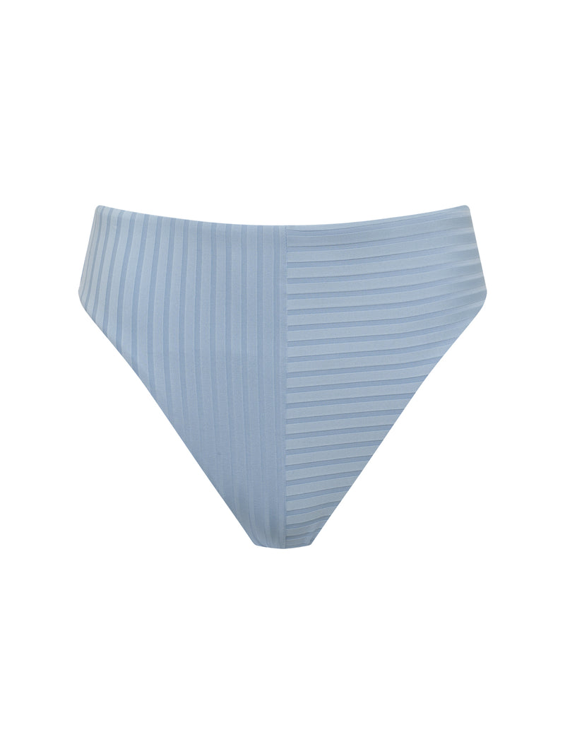 Refresh Rib High Rise Bikini Bottom Blue Chateau alt 4